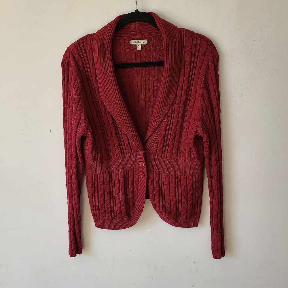 Croft & Barrow Cable Knit Cardigan